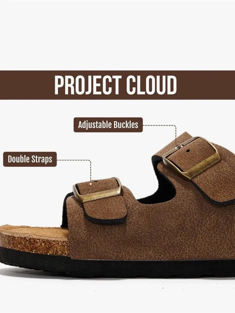 Project Cloud Kids Sandals, 100% Genuine Leather